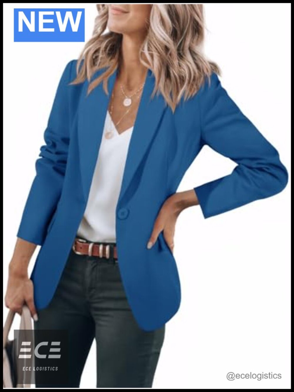 Womens Open Front Blazer Long Sleeve Slim Fit Business Casual Suit Jacket